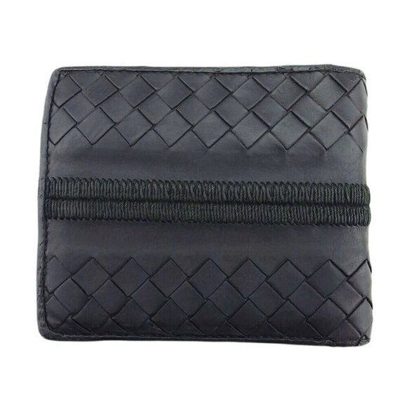 BOTTEGA VENETA Bi -fold Wallet Intrecciato Leather Authentic USED - Picture 1 of 10